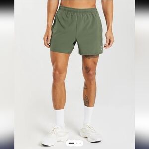 Gymshark Arrival 5" Men's Shorts in Olive Green Size Large